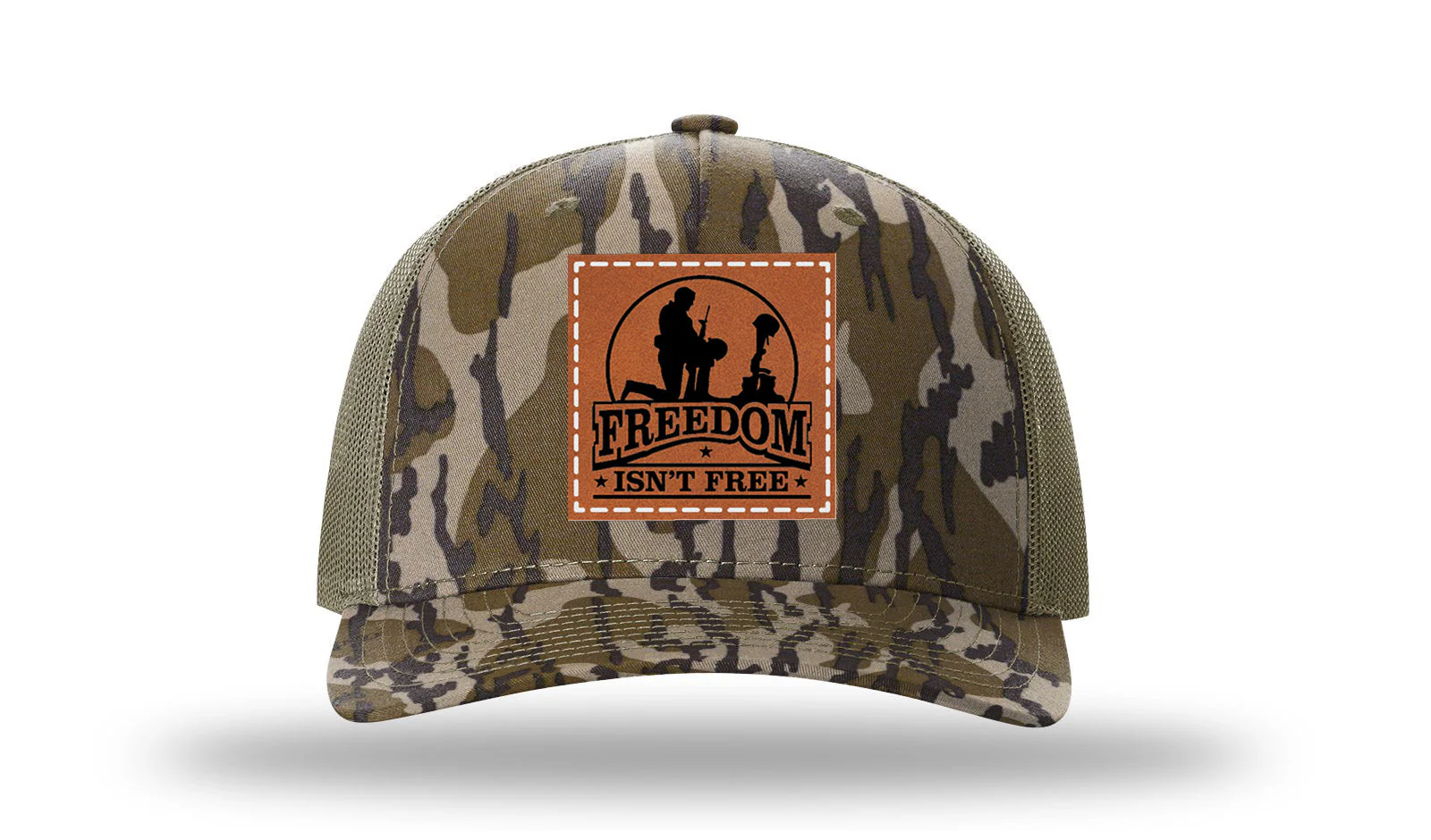 Freedom Isn't Free Leather Patch Richardson 112PFP Hat - Image 12