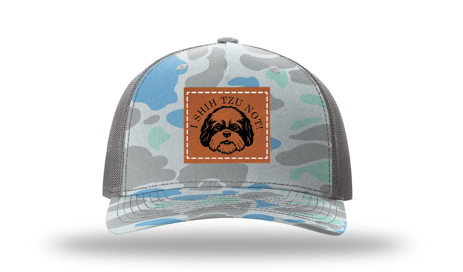 I Shih Tzu Not Leather Patch Richardson 112PFP Hat - Image 16