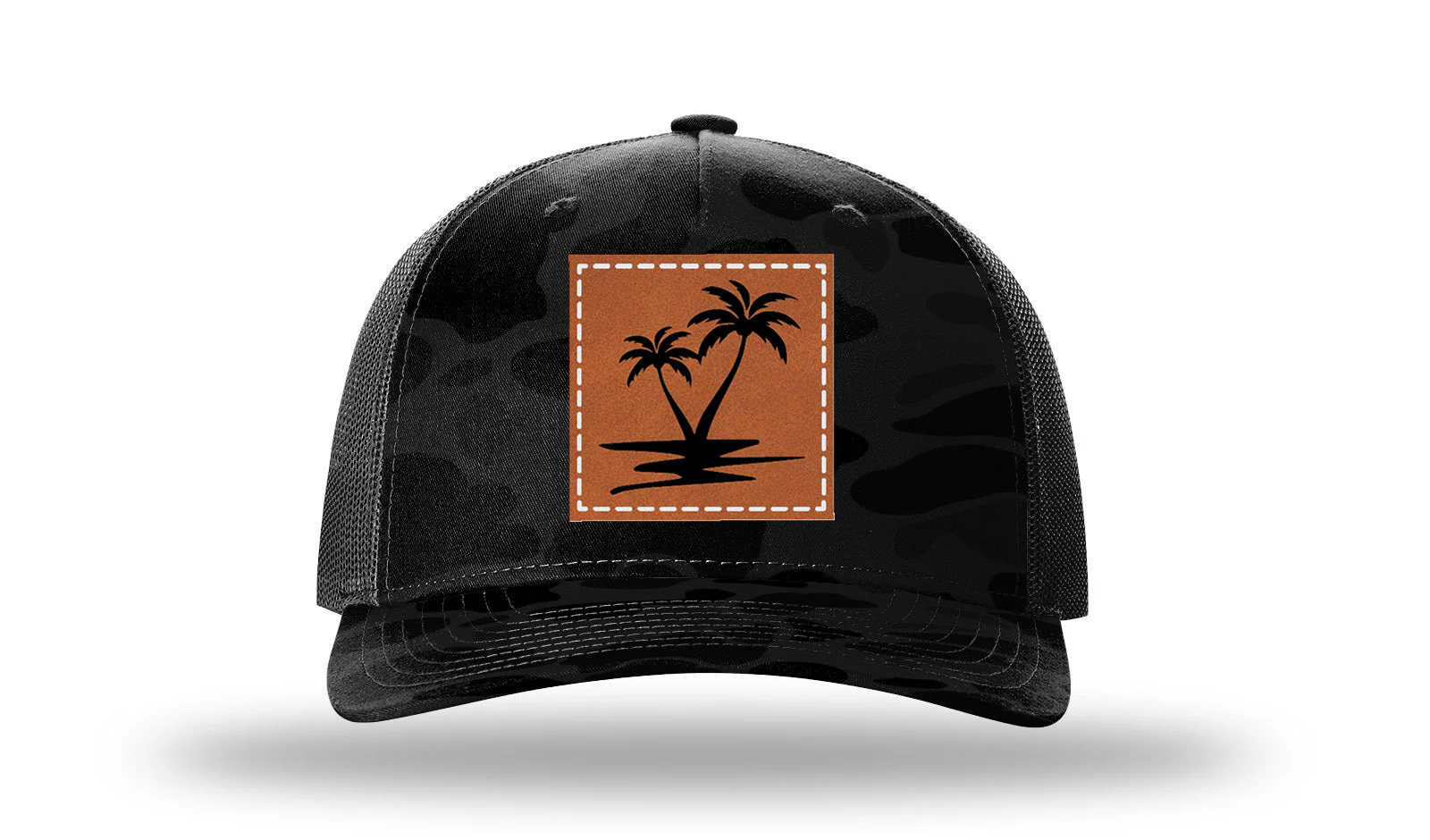 Palm Trees Leather Patch Richardson 112PFP Hat - Image 15