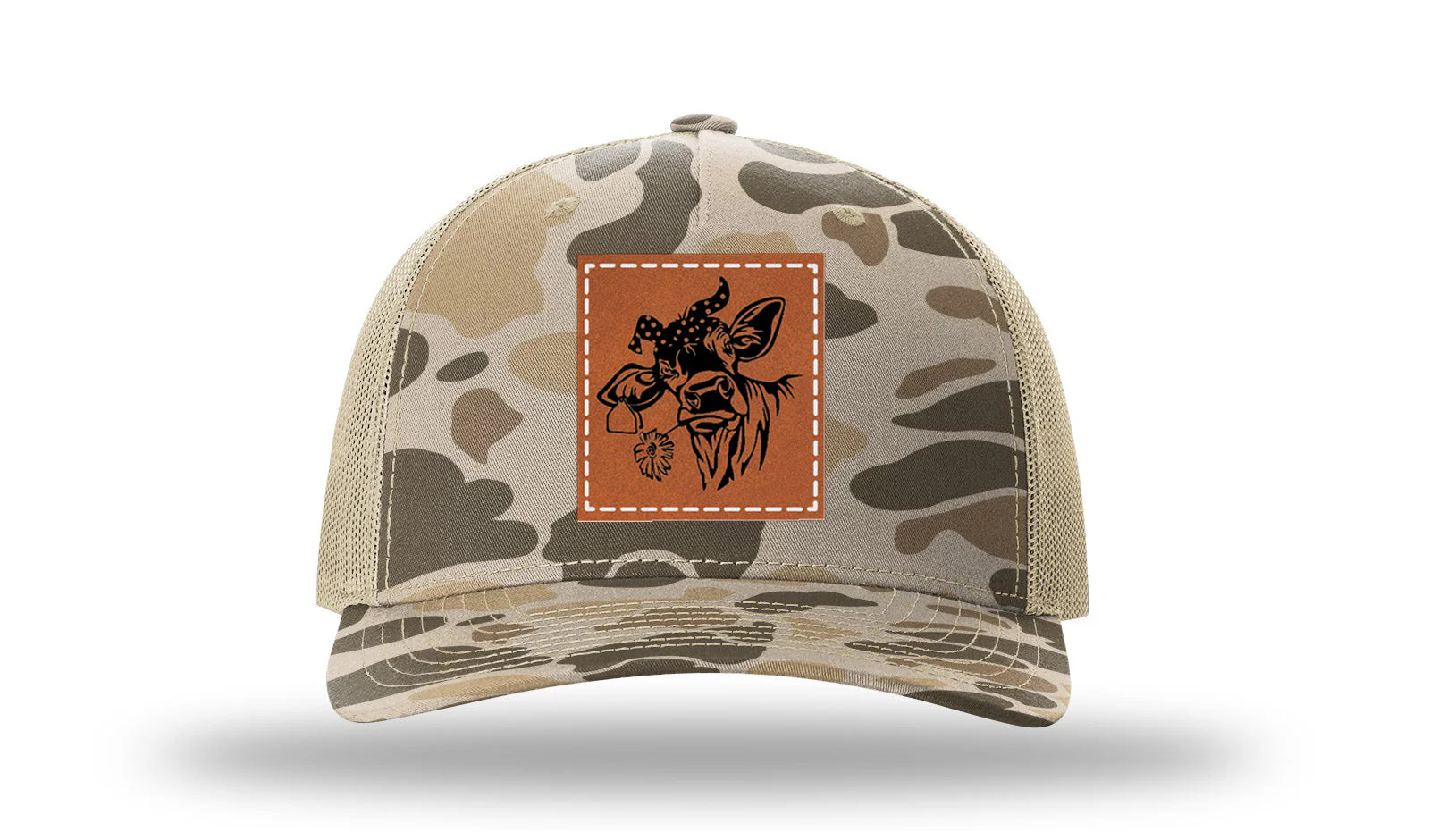 Sassy Cow with Bandana Leather Patch Richardson 112PFP Hat - Image 8