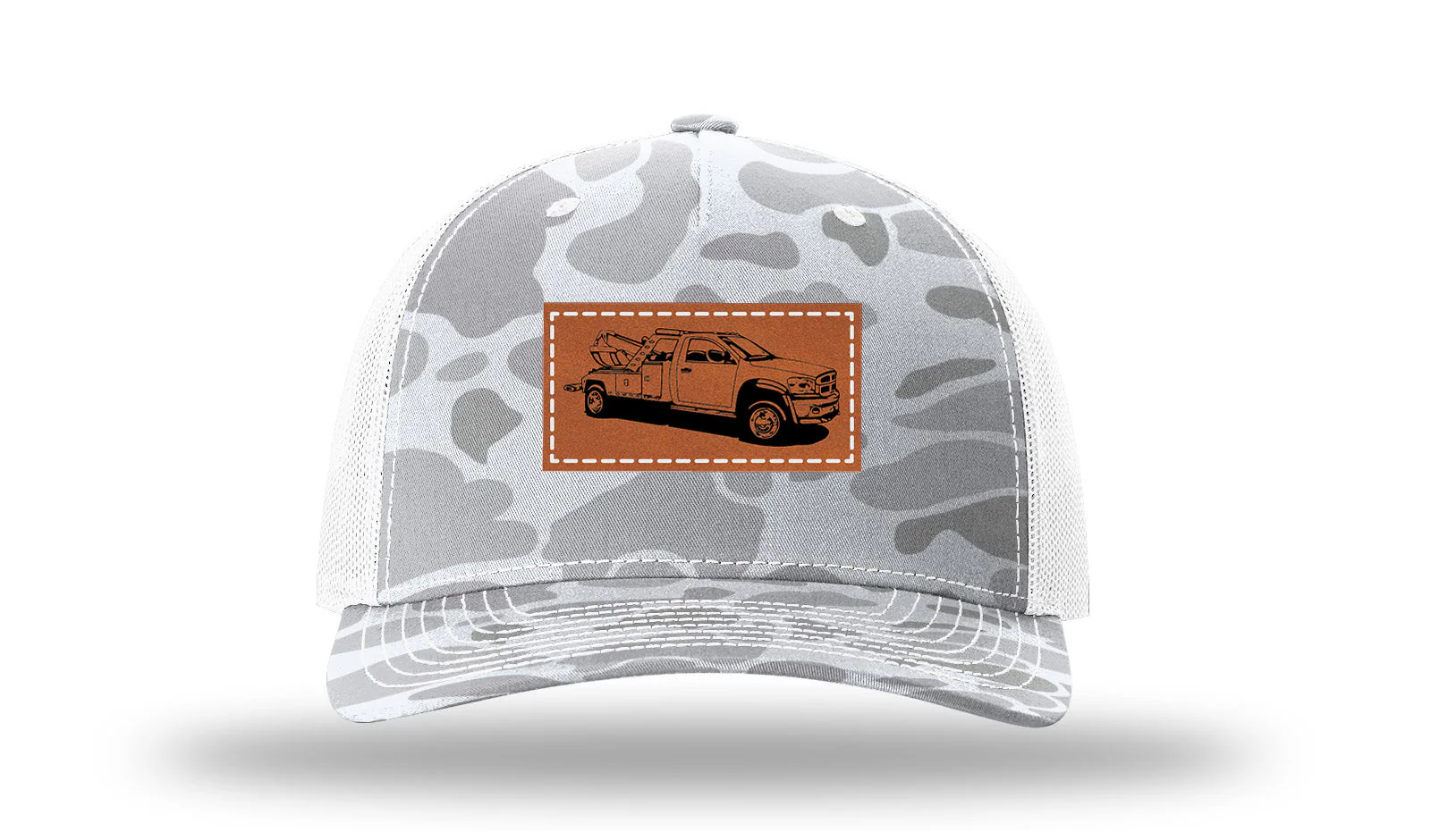 Tow Truck Leather Patch Richardson 112PFP Hat - Image 4