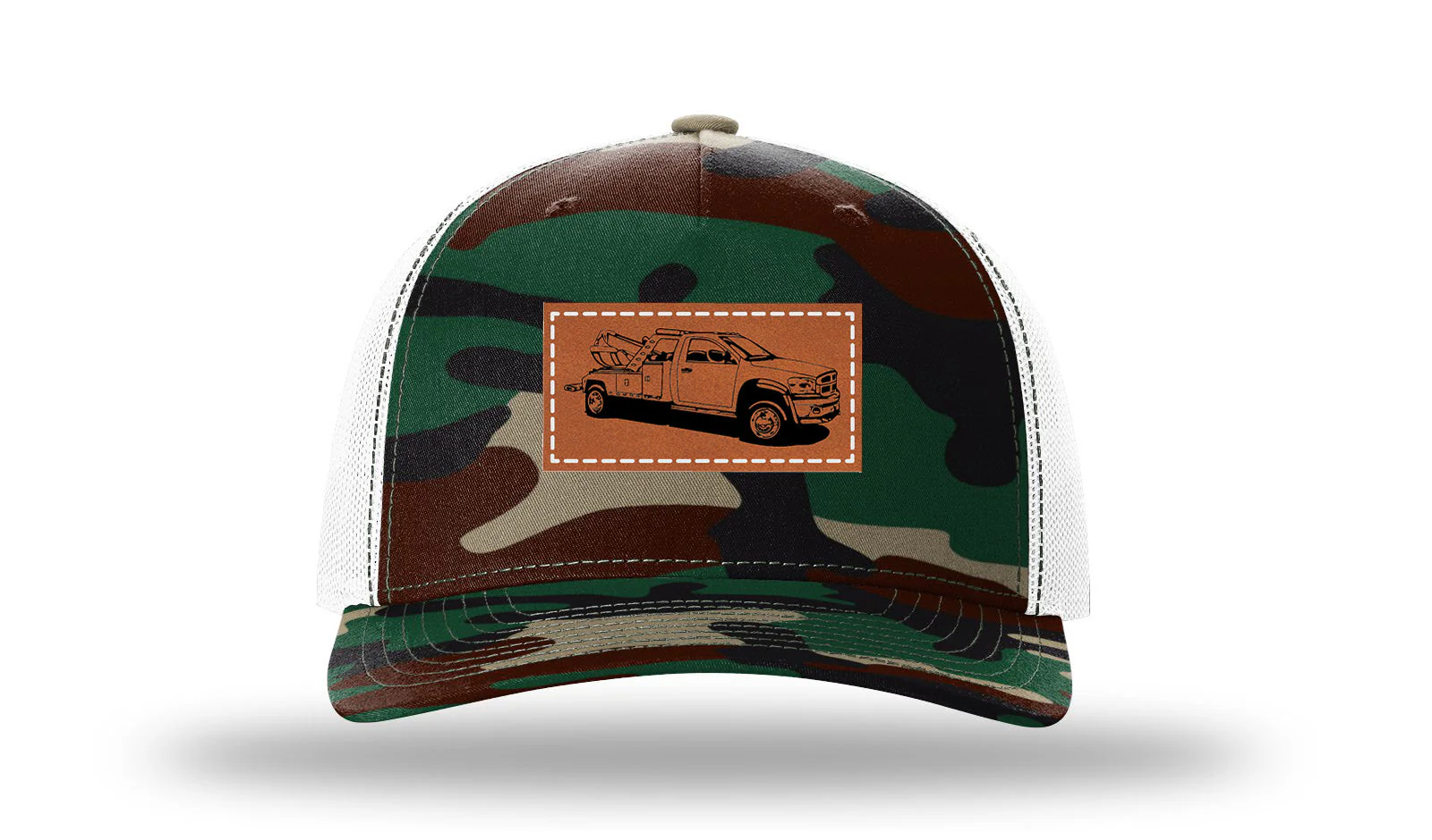 Tow Truck Leather Patch Richardson 112PFP Hat - Image 7