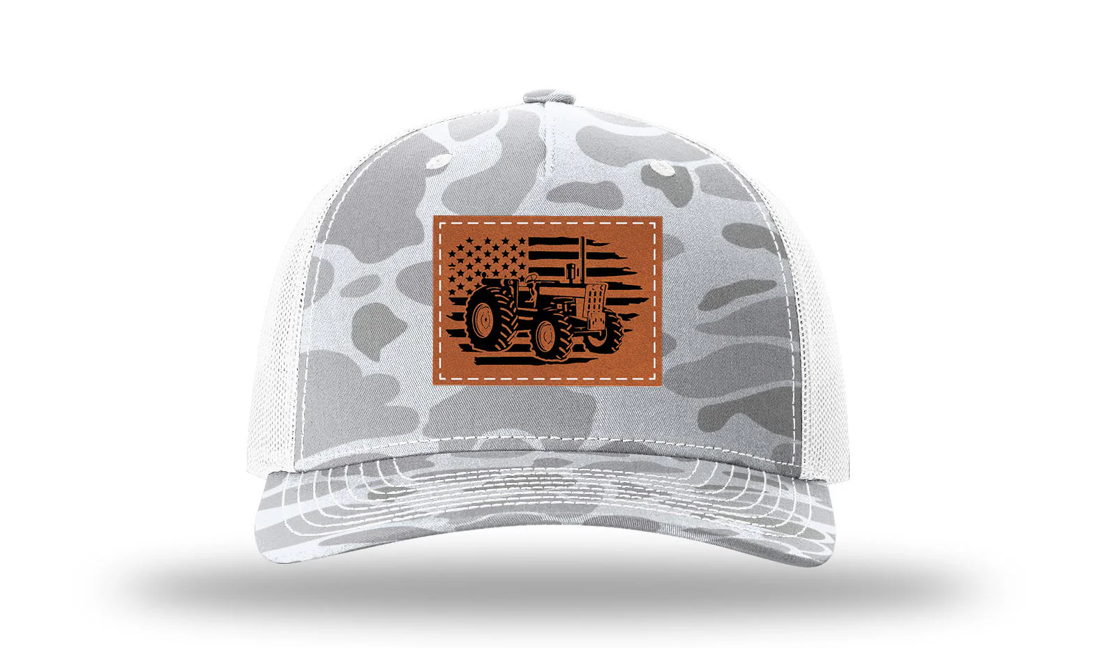 Tractor Flag Leather Patch Richardson 112PFP Hat - Image 4