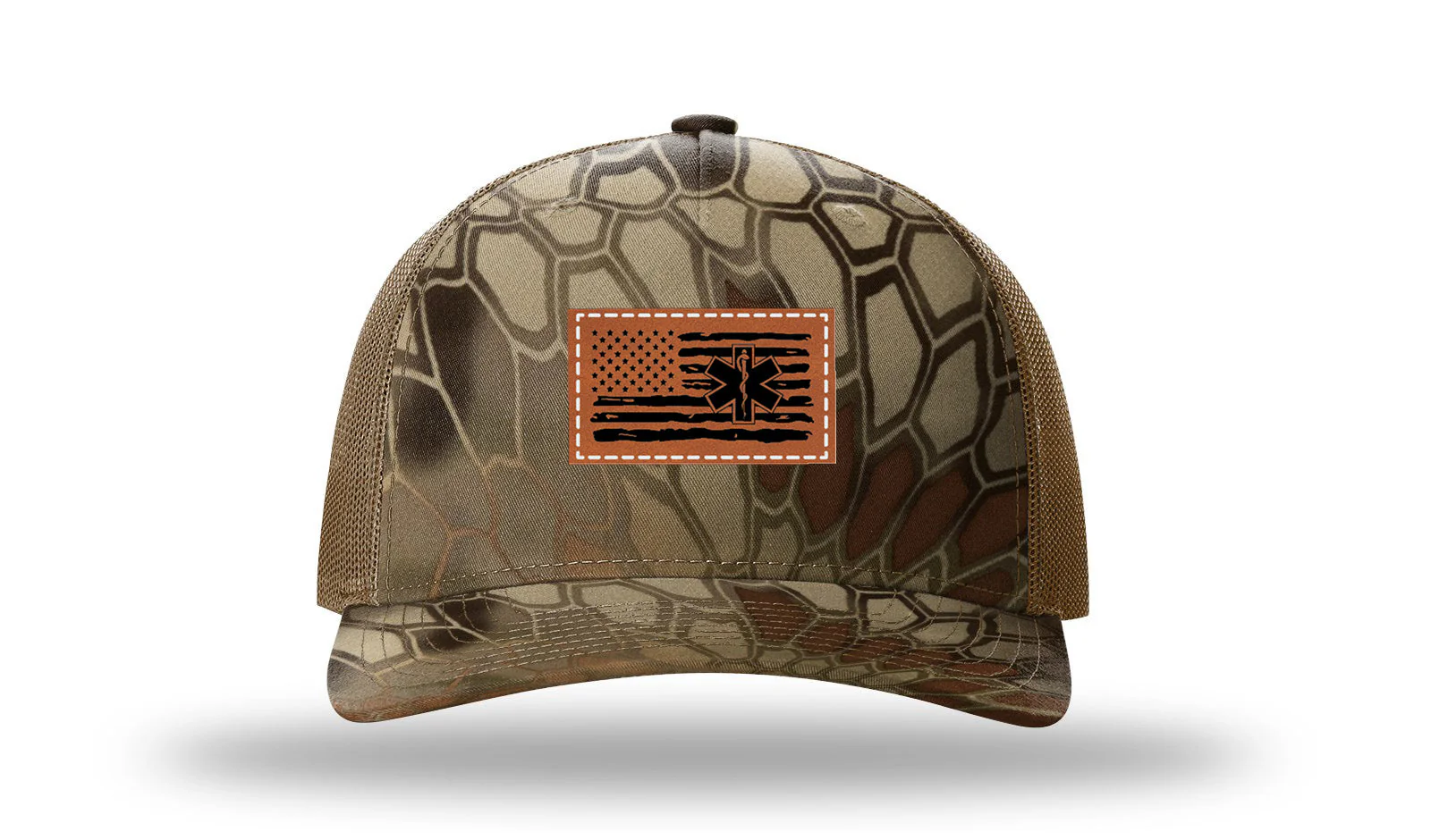 EMS Flag Leather Patch Richardson 112PFP Hat - Image 9