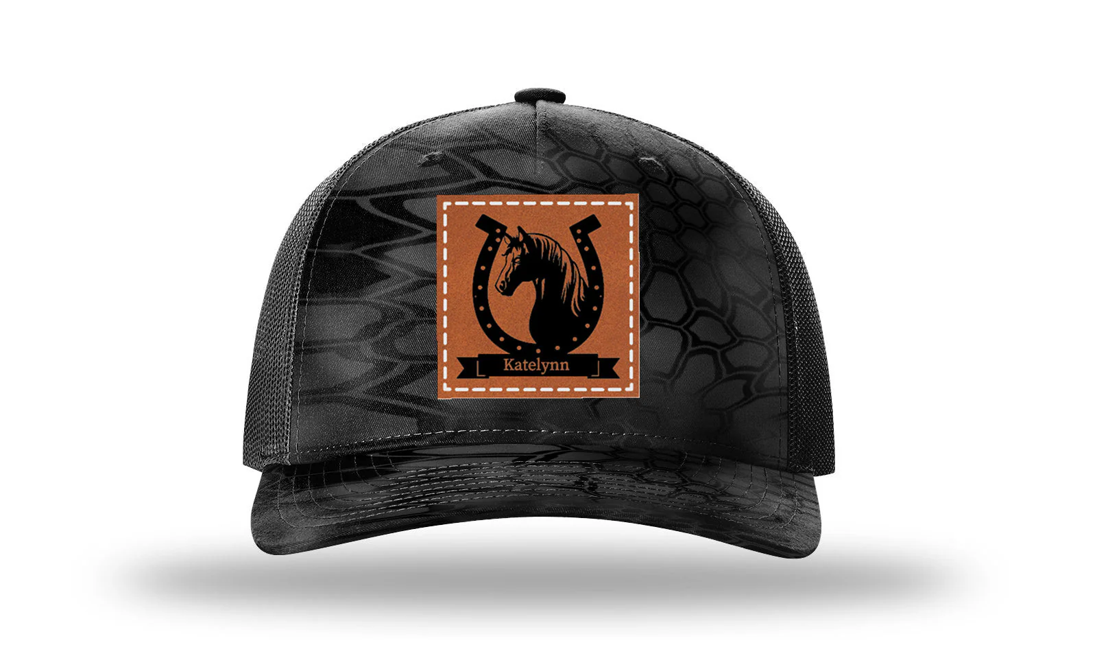 Horseshoe Banner Leather Patch Richardson 112PFP Hat - Image 10