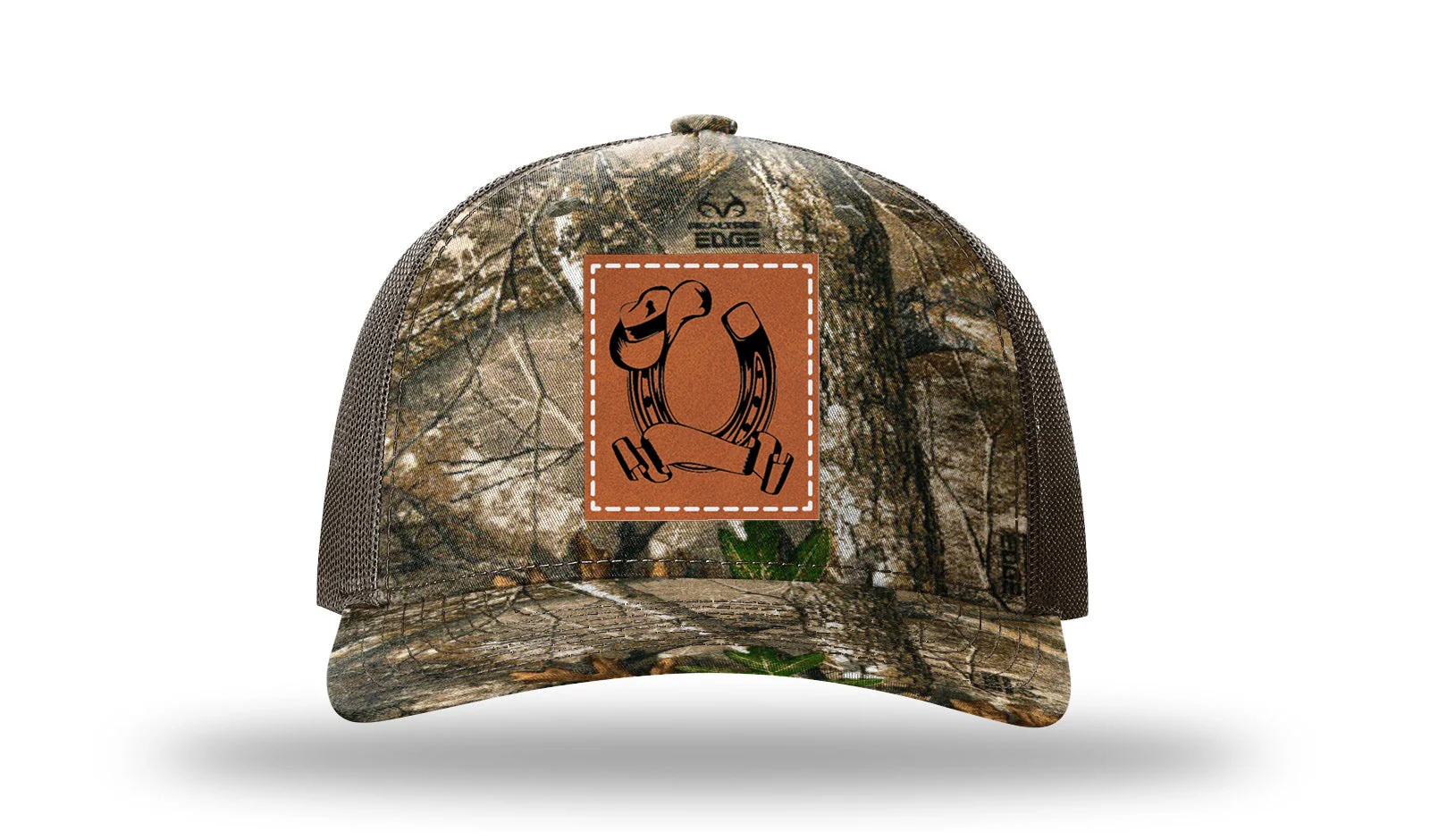 Horseshoe Name Leather Patch Richardson 112PFP Hat - Image 13