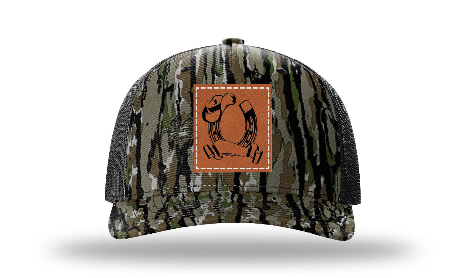 Horseshoe Name Leather Patch Richardson 112PFP Hat - Image 14